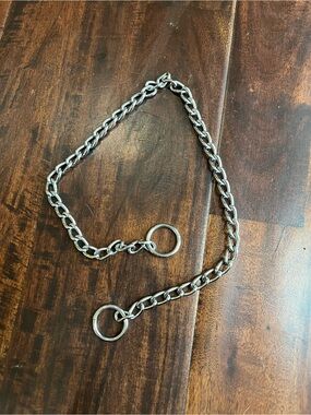 Silver Chain Slip Collar with Dual Rings